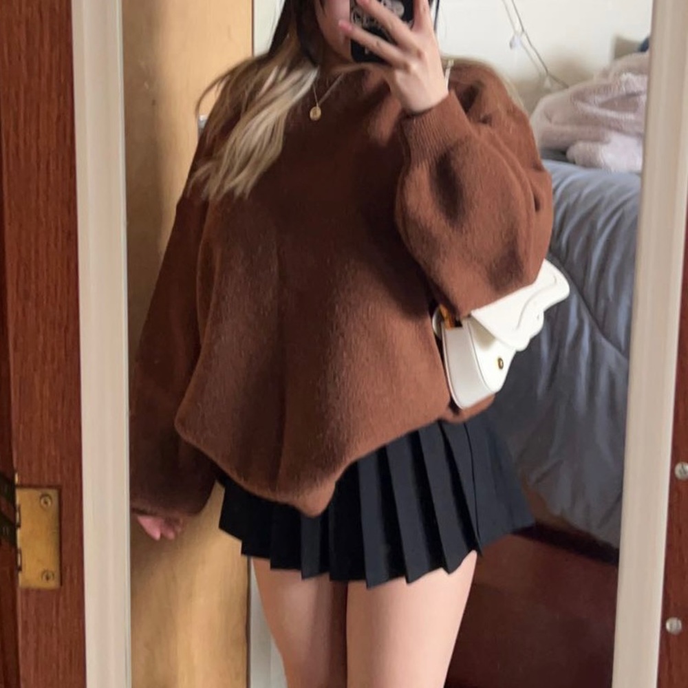 Chocolate brown wool sweater